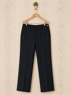Ralph Lauren denim straight leg pants slacks side zipper 2P